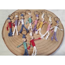 Porte-clés Bonhomme en macramé