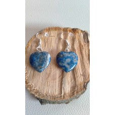 Boucles d'oreilles Coeur Lapis Lazuli 