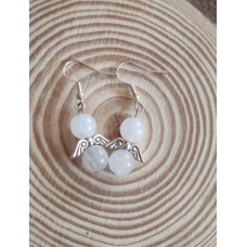 Boucles d'oreilles Quartz Rose Ange Boucles d'oreilles Quartz Rose Ange