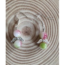 Boucles d'oreilles Tourmaline Melon d'eau - Ange Boucles d'oreilles Tourmaline Melon d'eau - Ange