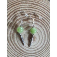 Boucles d'oreilles Péridot Plume Boucles d'oreilles Péridot Plume