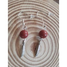 Boucles d'oreilles Jaspe Plume Boucles d'oreilles Jaspe Plume