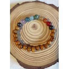 Bracelet 7 chakras en bois