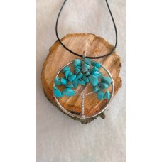 Pendentif Arbre de vie Turquoise 